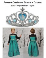 Frozen Costume Dress with Crown