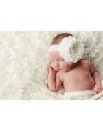 Elegance Big Flower Headband  (White/ Cream Colour)