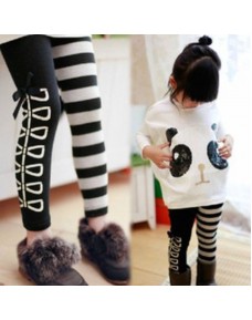 Girl's Black & White Legging 