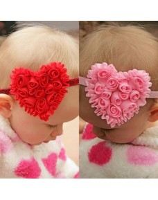 Heart Shape Style Headband (Pink/ Red)