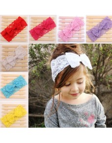 Soft Lace Bow Headband (7 Colors)