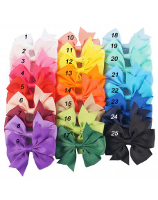 Colorful Grosgrain Ribbon Bows Hair Clips Hair Accessories (25 colors)