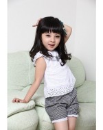 Summer Girl Clothes Set  (2pcs Set) - BLACK