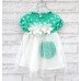 Sweet Summer Girls Polka Dot Flower Dress (PINK/ GREEN)