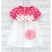Sweet Summer Girls Polka Dot Flower Dress (PINK/ GREEN)
