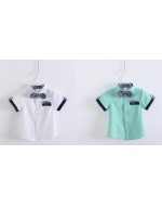 Boy Summer Short Sleeve Shirt (British style shirt collar)