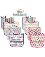 Luvable Friends PEVA Bibs (4pcs/Set)