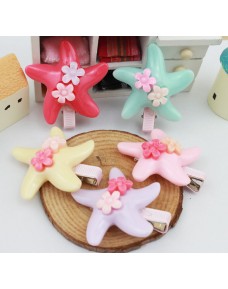 Starfish Shape Flowers Clips (5 colours)**BUY 1 FREE 1**