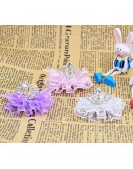 Sweet Princess Rhinestone Crown with Lace (3 colors) Hair Clip