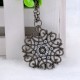 Bohemia Hollow Out Rhinestone Flower Round Pendant Necklace