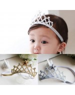 Baby/ Girls Crown Scrunchy Princess Tiara Star Headbands