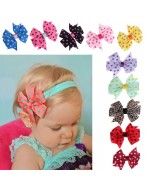 Ribbon Polka Dot Bowknot Photography Headwear Accessories (10 colours)