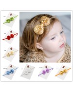 Baby Photo Prop Sequin Bows Shiny Headband (10 colors)