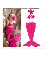 Baby Crochet ~ The Little Mermaid Knitted Costume Photo Props (3 colours)