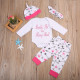 Daddy & Mommy's Baby Girls Romper 4pcs Set