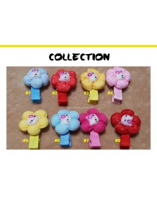 Hello Kitty Flower Hair Clips (8 colors / designs)