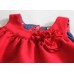 Elegant Red Flower Woolen Vest Girls Dress (Limited Stock)