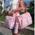 Sweet Flower Button Diaper Bags (4pcs Set) -  PINK