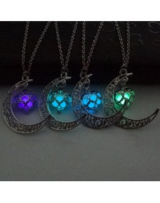 Sailor Moon Pendant Necklace Luminous Glow In Dark Necklace