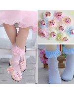 Retro Lace Ruffle Frilly Ankle Breathable Cotton Short Socks (4 Colors)