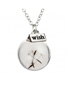 Beautiful Handmade Glass Dandelion Wish Clavicle Chain