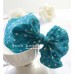 Sweet Blue Polka Dot Ribbon Headband