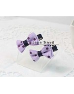 Sweet Purple Polka Dots Hair Clip (Clip length: 3.4cm)