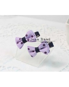 Sweet Purple Polka Dots Hair Clip (Clip length: 3.4cm)