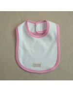 Organic Cotton - Bibs (tape) - White with Blue or Pink Edge