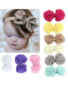 Girls Chiffon Flower Elastic Headband Photography Headbands (9 colors)