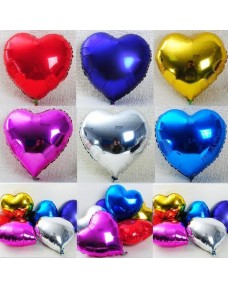 18" Multi Colour Non-Helium Heart Shape Foil Balloon