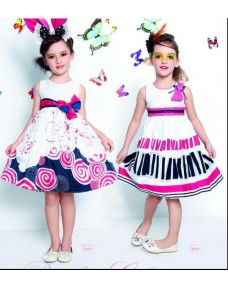 Design Code: Ronny 43 (Model on LEFT side -Dress with Blue & Red Ribbons)